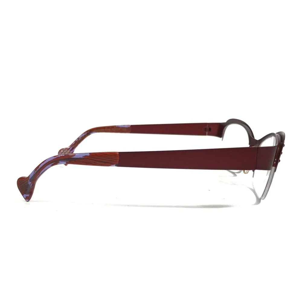 BOZ Eyeglasses Frames VENTURA 8335 Purple Burgundy Red Half Rim 53-17-135